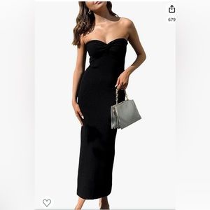 Sdencin Women Sexy Twist Knot Front Ribbed Knit Bodycon dress